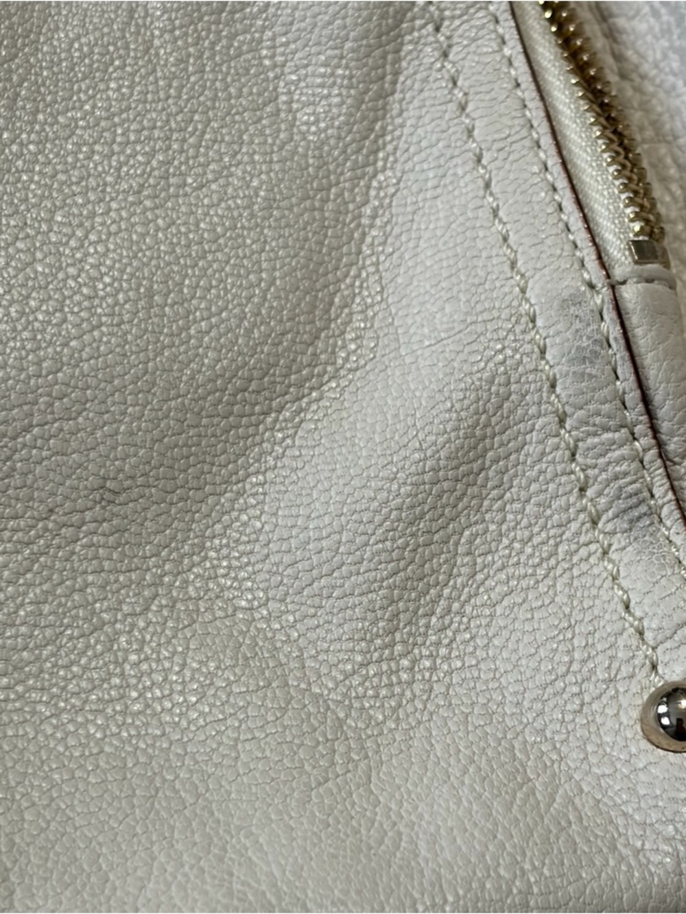 Kate Spade Ginnifer La Casita Hobo Bag Cream Leather Purse Shoulder Bag Pockets - Picture 7 of 14